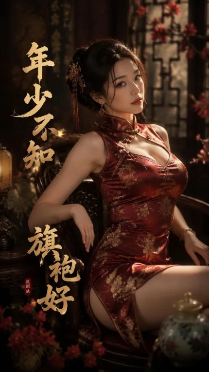 黃果/黃豆AI短劇  年少不知旗袍好