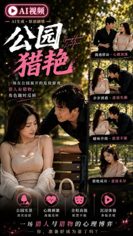 黃果/黃豆AI短劇 公園獵艷