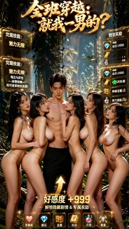 全班穿越就我一男的 AI成人短劇 完整版 第1-2集