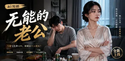 無能的老公 AI成人短劇 陽痿的老公依靠藥物挽回婚姻 重回雄風挺拔肉棒猛操老婆騷穴