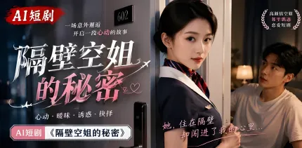 隔壁空姐的秘密 AI成人短劇 大長腿黑絲御姐下班應酬 全裸誘惑勾引男人粗暴性愛纏綿整夜