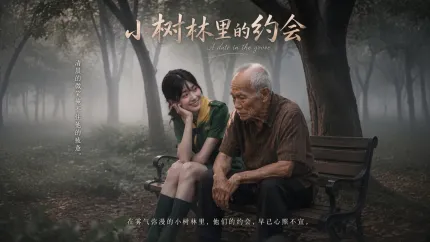 小樹林的約會 AI成人短劇 年輕女孩與老頭在樹林野戰幽會 老當益壯粗壯大屌猛操年輕嫩逼