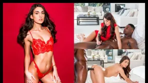 穿著蕾絲內衣的瘦瘦寶貝將黑色雞巴插入她的洞裡 達納·沃爾夫