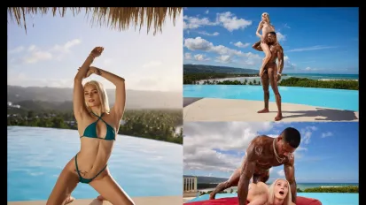 淘氣金髮美女偷偷溜出去度假，和大黑屌做愛 克里斯蒂·懷特