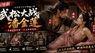 武松大戰潘金蓮 正義不會缺席 抓奸在床懲罰巨乳騷貨 女上位騎乘肉棒扭動 後入狠操內射